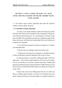 Nâng cao chất lượng tín dụng đối với Doanh nghiệp ngoài quốc doanh tại Ngân hàng nông nghiệp và phát triển nông thôn (AgriBank) Long Biên