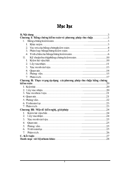 Bằng chứng kiểm toán & các phương pháp thu thập bằng chứng kiểm toán