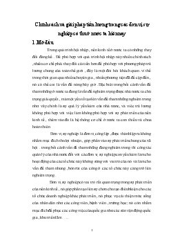 Chính sách & giải pháp tiền lương trong các đơn vị sự nghiệp có thu ở nước ta hiên nay