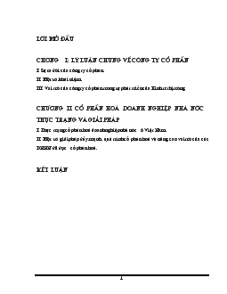 Cổ phần hóa Doanh nghiệp nhà nước quá trình 10 năm phát triển & vai trò của nó trong sự phát triển kinh tế