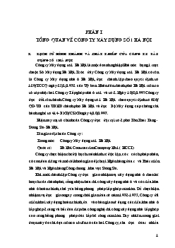 Công tác tổ chức hạch toán tại Công ty Xây dựng số 1 Hà Nội