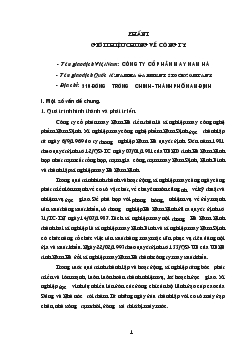Công ty Cổ phần May Nam Hà