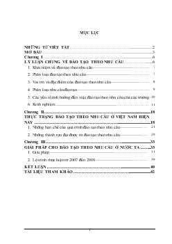 Đào tạo theo nhu cầu xã hội - Những định hướng & giải pháp