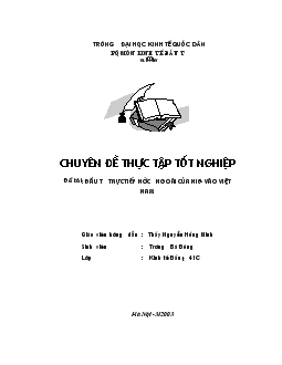 Đầu tư trực tiếp nước ngoài của NIEs vào Việt Nam