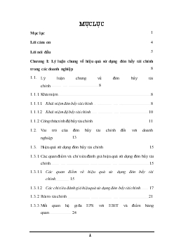 Giải pháp nhằm nâng cao hiệu quả sử dụng đòn bẩy tài chính tại Công ty Vận tải ô tô số 3