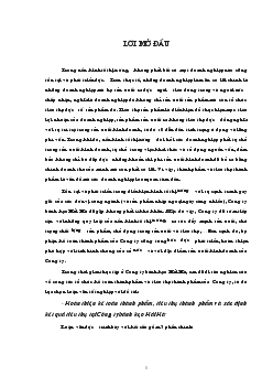 Hạch toán thành phẩm, tiêu thụ thành phẩm & xác định kết quả tiêu thụ ở Công ty bánh kẹo Hải Hà