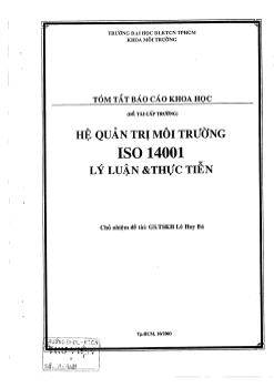 Hệ quản trị môi trường ISO 14001 Lý luận và thực tiễn