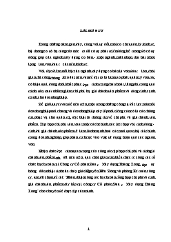 Hoàn thiện công tác hạch toán tổng hợp chi phí & tính giá thành sản phẩm xây lắp tại Công ty Cổ phần Đầu tư Xây dựng Thăng Long