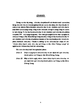 Hoàn thiện hạch toán tiêu thụ & xác định kết quả tiêu thụ thành phẩm tại Công ty Dệt kim Thăng Long