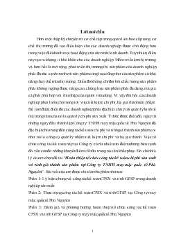 Hoàn thiện tổ chức công tác Kế toán chi phí sản xuất & tính giá thành sản phẩm tại Công ty TNHH may mặc quốc tế Phú Nguyên