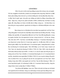 Hoạt động kinh doanh đưa khách du lịch Việt Nam đi du lịch nước ngoài tại Công ty Cổ phần tổ chức dịch vụ Quốc tế Hà Nội (Hanoi Travel)