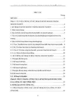 Kế hoạch hàng năm của Công ty dệt Vĩnh Phú: Thực trạng & Giải pháp