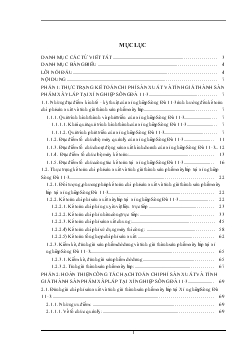 Kế toán chi phí sản xuất & tính giá thành sản phẩm xây lắp tại Xí nghiệp Sông Đà 11/3