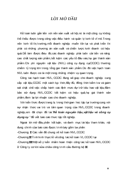 Kế toán nguyên vật liệu, công cụ dụng cụ tại Công ty Cơ khí sửa chữa công trình cầu đường bộ 2