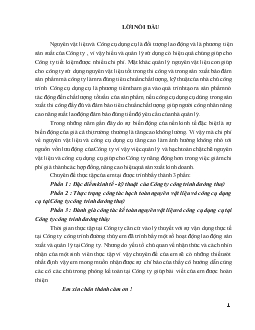 Kế toán nguyên vật liệu và công cụ dụng cụ tại Công ty công trình đường thủy