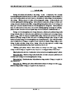 Khoán công trình ở Công ty cơ giới & xây lắp 12