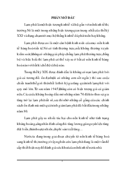Lạm phát ở Việt Nam, thực trạng & các giải pháp