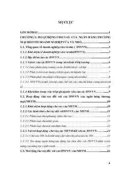 Mở rộng cho vay đối với các Doanh nghiệp vừa & nhỏ tại Ngân hàng thương MạiCổ phần VPBank