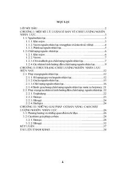 Nâng cao chất lượng nguồn nhân lực đáp ứng yêu cầu phát triển kinh tế - Xã hội