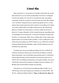 Nâng cao hiệu quả huy động vốn tại chi nhánh Ngân hàng nông nghiệp và phát triển nông thôn Bắc Hà Nội