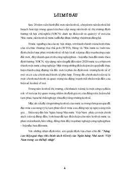 Nâng cao hiệu quả thực thi chính sách tiền tệ của Ngân hàng nhà nước Việt Nam trong xu thế hội nhập