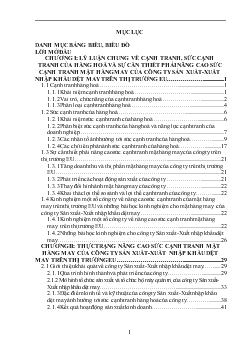 Nâng cao sức cạnh tranh mặt hàng may của Công ty Sản xuất - Xuất nhập khẩu dệt may trên thị trường EU