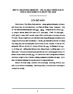 Nêu & phân tích ảnh hưởng của sự phát triển dân số đến sự phát kinh tế xã hội ở Việt Nam