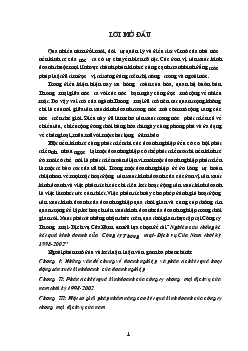 Nghiên cứu thống kê kết quả kinh doanh của Công ty Thương mại - Dịch vụ Cửa Nam (1998 - 2002)