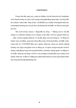 Nguồn nhân lực trong doanh nghiệp thương mại