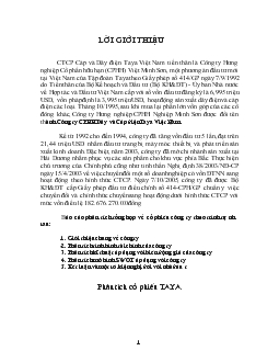 Phân tích cổ phiếu TAYA