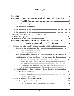 Phát triển nguồn nhân lực & giải pháp nâng cao chất lượng nguồn nhân lực ở Việt Nam