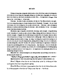 Quản lý & sử dụng nguồn nhân lực ở Công ty Xây lắp Vật tư kỹ thuật (Bộ Nông nghiệp và phát triển nông thôn)
