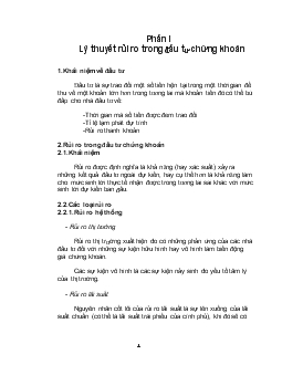 Rủi ro trong đầu tư chứng khoán