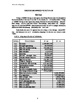 Thực hành nghiệp vụ kế toán Công ty TNHH trang trí nội ngoại thất Đồng Tâm
