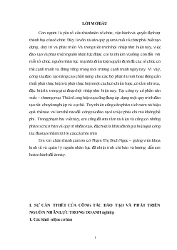 Thực trạng & công tác đào tạo tại Công ty Cổ phần sản xuất – Thương mại Thiên Long