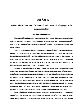 Thực trạng & Giải pháp nhằm nâng cao chất lượng đào tạo & bồi dưỡng cán bộ đoàn cơ sở