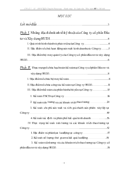 Thực trạng Kế toán tiền lương tại Công ty Cổ phần đầu tư & xây dựng HUD3