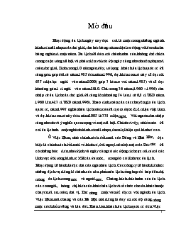 Thực trạng & Một số giải pháp nhằm hoàn thiện chính sách sản phẩm tại Công ty du lịch & TM Thủ Đô