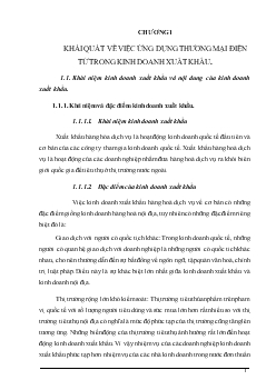 Thực trạng ứng dụng thương mại điện tử trong kinh doanh Xuất khẩu hàng thủ công mỹ nghệ ở Công ty UNIMEX