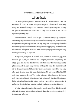 Tự do hoá lãi suất ở Việt Nam
