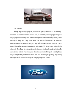 Văn hoá doanh nghiệp Ford Việt Nam