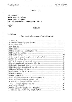 Xây dựng chỉ số chất lượng nước để đánh giá ô nhiễm nguồn nước mặt hạ lưu hệ thống sông Đồng Nai