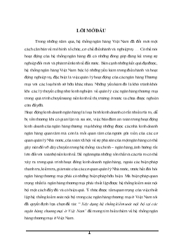 Xây dựng hệ thống kiểm soát nội bộ tại các Ngân hàng thương Mại ở Việt Nam