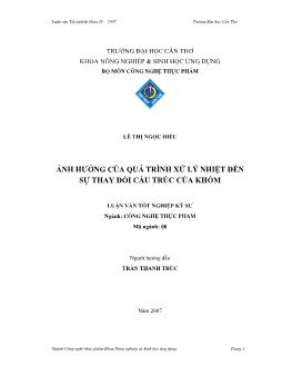 Ảnh hưởng của quá trình xử lý nhiệt đến sự thay đổi cấu trúc của khóm