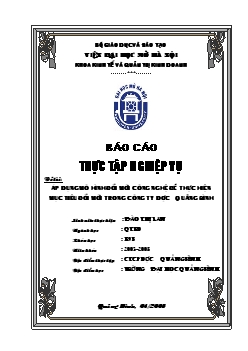 Áp dụng mô hình đổi mới công nghệ để thực hiện mục tiêu đổi mới trong Công ty dược quảng Bình