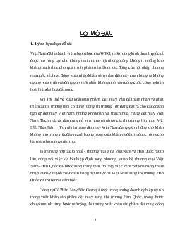 Các giải pháp đẩy mạnh xuất khẩu sản phẩm dệt may sang Thị trường Hàn Quốc của Công ty Cổ Phần May Bắc Giang