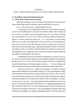 CHẤT LƯỢNG THẨM định dỰ ÁN tại Ngân hàng nông nghiệp và phát triển nông thôn CHI NHÁNH NAM Hà Nội