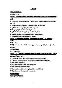 Chuyển đổi cơ cấu kinh tế trong quá trình Công nghiệp hóa - Hiện đại hóa ở đất nước ta hiện nay