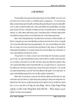 Công tác huy động vốn tại Ngân hàng nông nghiệp và phát triển nông thon nam Hà Nội - Thực trạng và giải pháp