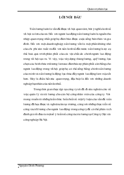Công tác trả lương ở Công ty dệt vải công nghiệp Hà Nội